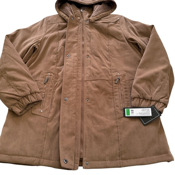 🚫SOLD🚫NWT Fleet Street Microsuede Removable Hood Jacket Coat Large - Picture 15 of 16